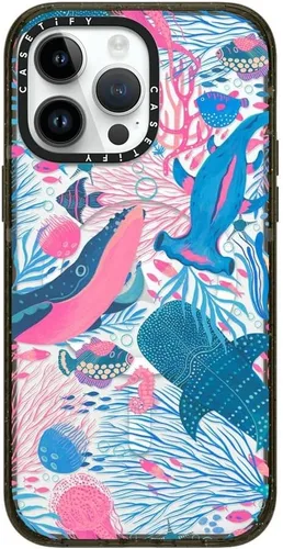 Vista 159 de CASETiFY Impact - Funda para iPhone 13 [protección contra caídas de 6.6 pies/compatible con Magsafe] Black Kingsnake, color negro transparente