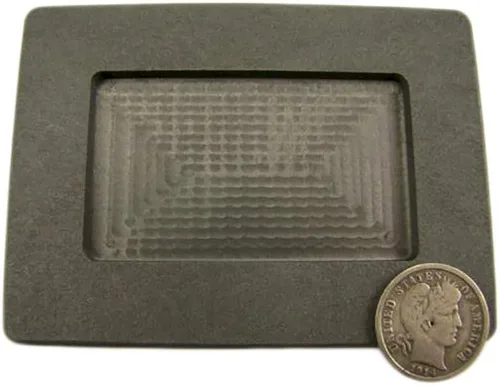 Vista 4 de Lingote de molde de grafito de alta densidad tamaño barra de arte de plata de 1 oz 2oz oro