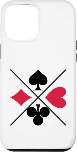 Vista 25 de Funda para iPhone 16 Poker Card Game Symbols Spades Check Cross Heart Games Cards Case