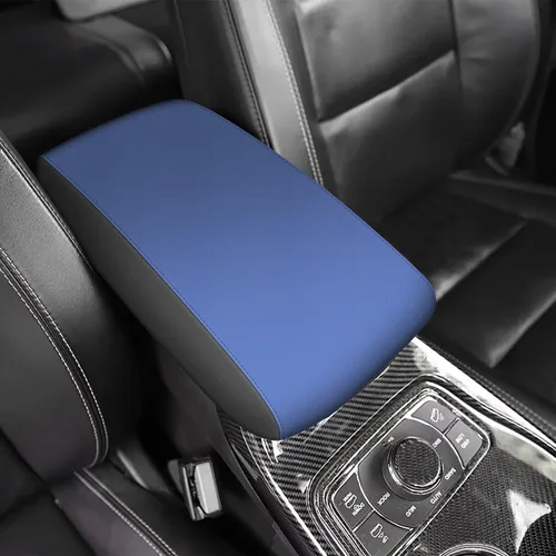 Vista 13 de AOMSAZTO Fundas de cuero negro para apoyabrazos de Grand Cherokee 2011-2021 para Jeep Cojín de consola para Grand Cherokee (no para 2022)
