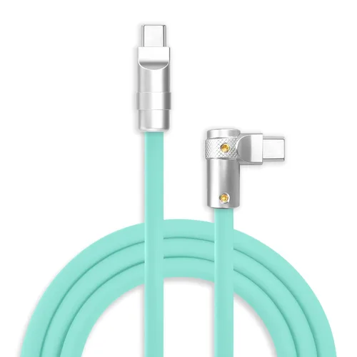 Vista 10 de chubbycable FlexElbow - Cable de carga rápida de 90 grados y 240 W, cable USB C en ángulo recto, cable de carga de silicona compatible con iPhone