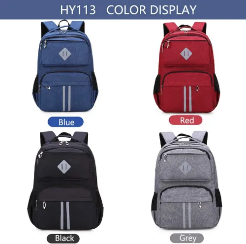 Vista 8 de HOPYOCK Mochilas para niños con múltiples bolsillos para escuela primaria y media para niños con diseño reflectante Gris 01 XL Mochilas tipo mochila