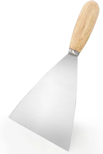 Vista 9 de Cuchillo de masilla, raspador de metal de 1 pulgada, cuchillos de mango de madera para paneles de yeso, calcomanías, papel de pared, parches