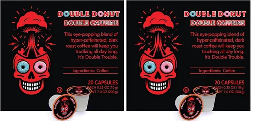 Vista 88 de Double Donut Coffee Cápsulas de Café Half Caff, Cápsulas de Café de Media Cafeína de Porción Individual para Cafeteras Keurig K Cup, Tostado Medio