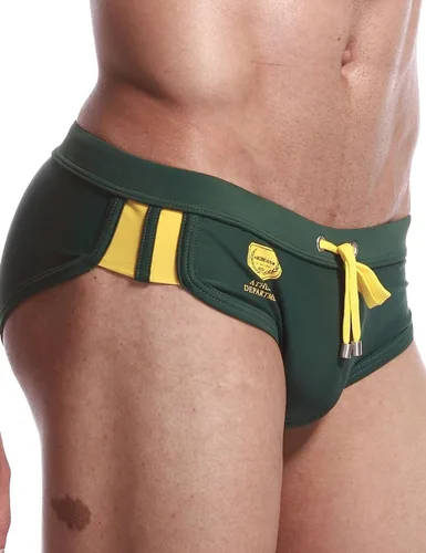 Vista 7 de SEOBEAN Traje de baño sexy de tiro bajo para hombre Boxer Brief Trunks 2231