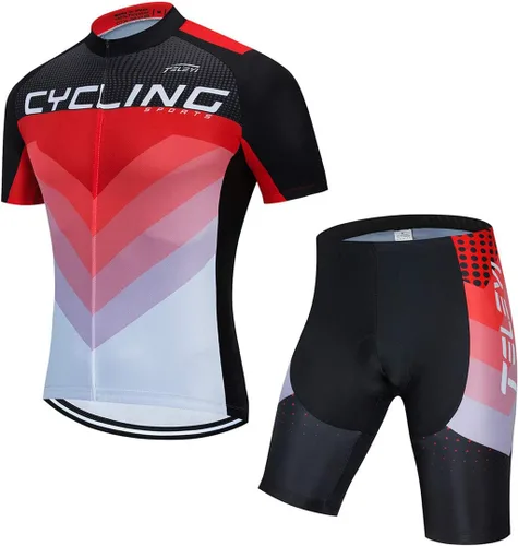 Vista 12 de Ciclismo Jerseys Sets Manga Corta Bicicleta Ropa Trajes Bicicletas Top Hombres MTB Jersey Transpirable Verano Verde Negro 1