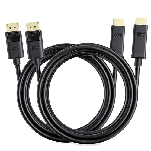 Vista 7 de Cable Matters Cable DisplayPort a HDMI Unidireccional - 3 pies, Cable DP a HDMI Chapado en Oro, Cable de Conversión de DisplayPort a