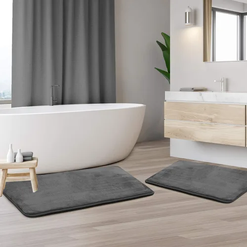 Vista 71 de Clara Clark Alfombra de Baño 24" x 17" - Alfombras de Baño, Tapete de Baño de Espuma Viscoelástica, Afelpado, Acogedor, Ultra Suave, Antideslizante