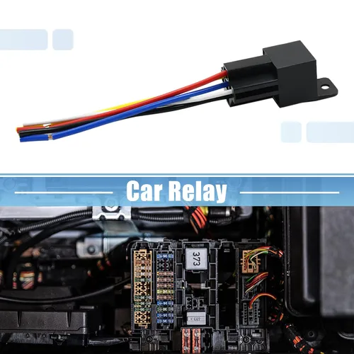 Vista 2 de uxcell JD-1914 5 Pin DC 12V 40A Universal Vehículo Vehículo Motor Fusible Relé Interruptor Poder con Arnés