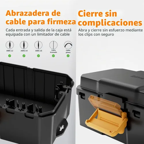 Vista 4 de Diivoo - Cubiertas para cables de extensión para exteriores, caja eléctrica impermeable