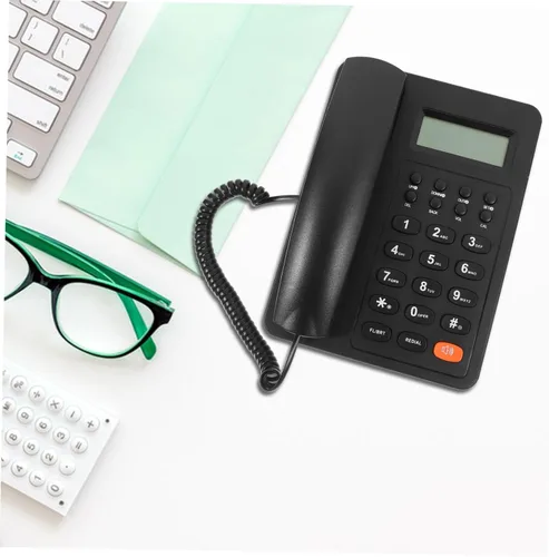 Vista 9 de Teléfono de escritorio Teléfono de oficina Botón fácil de usar Teléfono con cable reutilizable para una comunicación eficiente