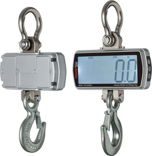 Vista 4 de VisionTechShop Báscula digital de grúa, VTS-CD 2000lb 2,204.6 lbs Escala colgante compacta resistente Pantalla LCD de tecla táctil para fábrica