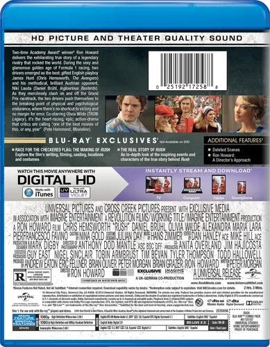 Vista 2 de Rush (Blu-ray + DVD + Digital HD UltraViolet)