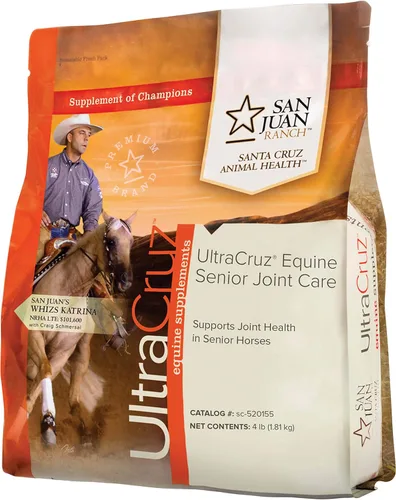 Vista 2 de UltraCruz Equine Senior Joint Care para caballos, 4 libras, pellets