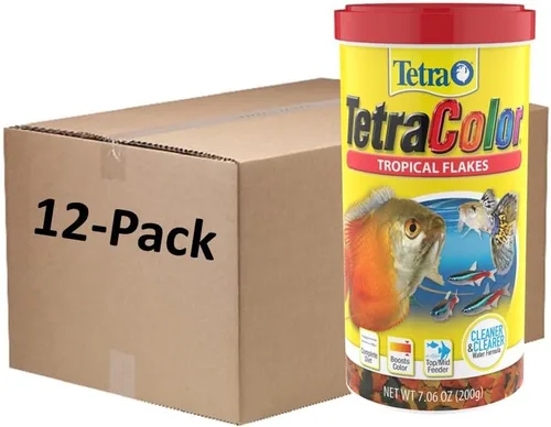 Vista 13 de TetraColor Tropical Flakes, Alimento para Peces que Realza el Color, Dieta Nutricionalmente Equilibrada para Peces Tropicales, 2.2 oz