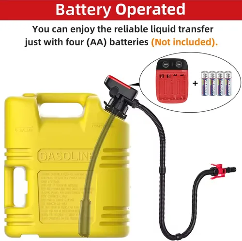 Vista 3 de Automatic Fuel Transfer Pump with Auto-Stop Sensor(2.4 GPM),AA Battery Powered Portable Gasoline Diesel Pump with 3 Adapters for For Gasoline