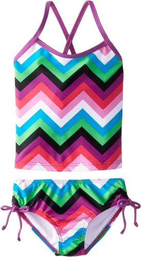 Vista 47 de Kanu Surf Niñas Melanie Beach Sport - Traje de baño tipo tankini de 2 piezas con UPF 50+ Alania Floral Aqua