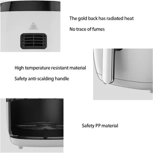 Vista 4 de Freidora de aire eléctrica Freidora de aire, freidora de aire de gran capacidad para el hogar de 4.5 L, freidora eléctrica inteligente sin aceite