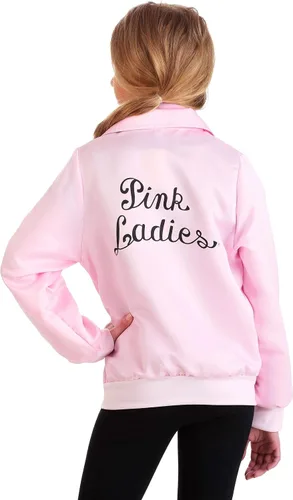 Vista 4 de Grease Kids Pink - Disfraz de chaqueta y bufanda para mujer color rosa