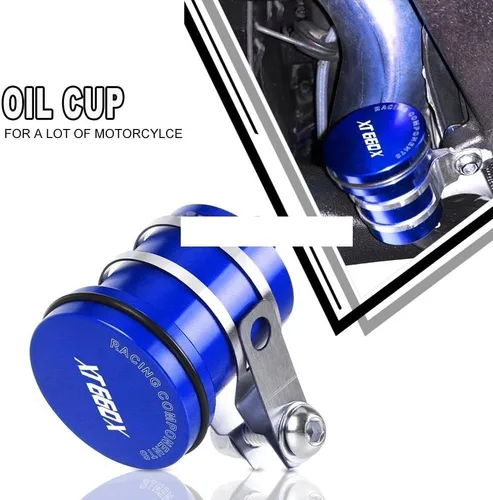 Vista 2 de para Y&amaha XT660X 2004-2016 XT660 660X 660R 2015 2014 2013 motocicleta depósito de líquido de freno embrague cilindro tanque aceite taza