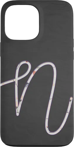 Vista 23 de Carcasa para iPhone 16 con monograma de letra N de plata clara