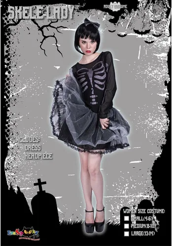 Vista 2 de Snailify Vestido de Halloween para mujer, vestido de esqueleto
