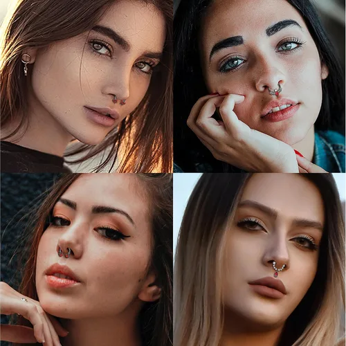 Vista 3 de 9 anillos de tabique de 16G para mujeres y hombres, de acero quirúrgico, anillos de tabique, herradura, cartílago, hélix, tragus, joyería