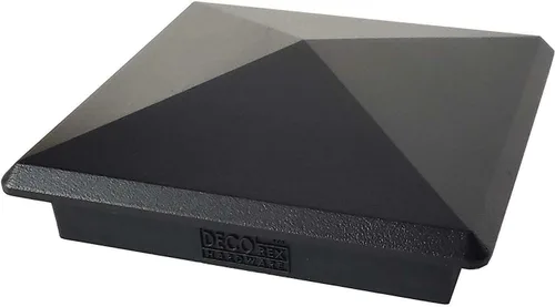 Vista 20 de Tapa de poste de pirámide de aluminio de 3.5 x 3.5 pulgadas para postes estándar de 4 x 4 (real 3.5 x 3.5 pulgadas), fundido de alta resistencia