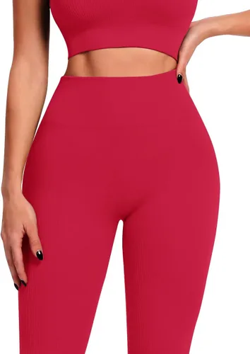 Vista 2 de A AGROSTE - Leggings, como los vistos en TikTok, para mujer, pantalones de yoga de cintura alta para levantar los glúteos, mallas con textura