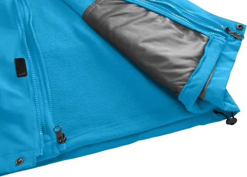 Vista 5 de Chaqueta de esquí para hombre 3 en 1 para invierno, cálida, impermeable, rompevientos de nieve, chaquetas de forro polar con cremallera
