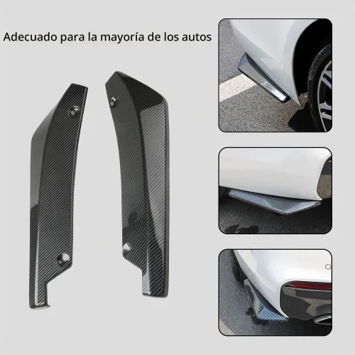 Vista 3 de Jsorum 2 Piezas Alerones Difusores de Parachoques Trasero para Automóviles, Protector Divisor Difusor Canard de Parachoques Trasero, Kit Universal