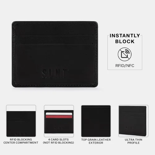 Vista 3 de Silent Pocket Cartera de piel de vaca real con bloqueo RFID, ideal para viajes, asegura tu información