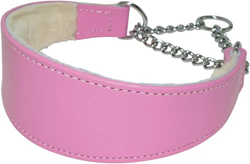 Vista 4 de Collar De Perro Martingala De Cuero Con Forro De Oveja De 1 in De Ancho Por 10 Pulgadas - Negro