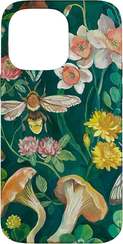 Vista 20 de Funda Boho Bee Greenery Luna Moth Vintage Botanical Mushroom para iPhone 13 Pro
