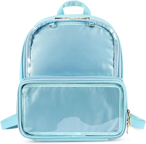 Vista 12 de STEAMEDBUN Ita Bag - Mochila de piel sintética con doble ventana, diseño de caramelo, con inserción
