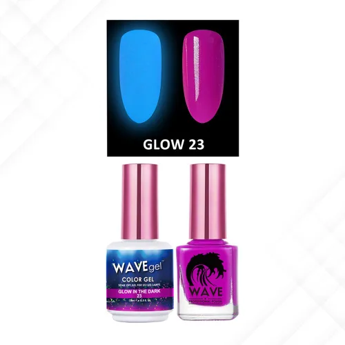 Vista 7 de Wavegel WAVEGEL - Juego de gel y esmalte de uñas a juego - Brilla en la oscuridad - # 01