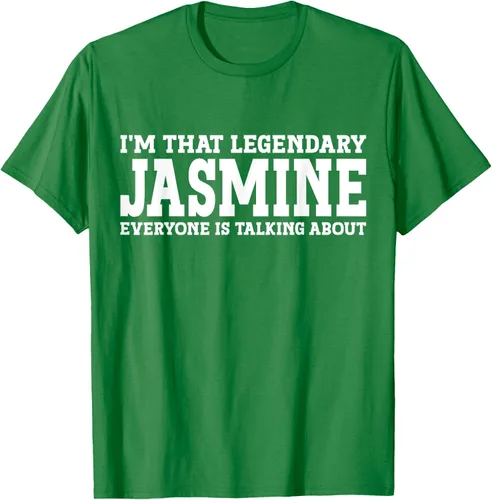 Vista 3 de Jasmine Personal Name - Camiseta divertida de jazmín para mujer y niña, Negro