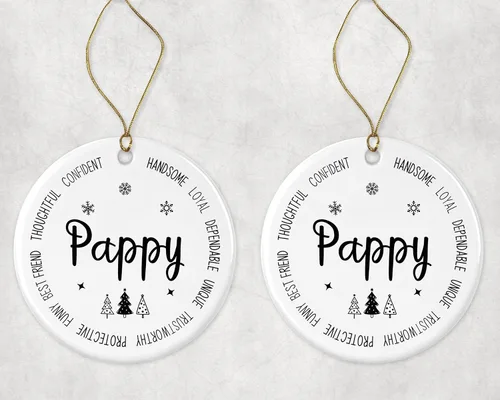 Vista 3 de Adorno descriptivo para pañales, el mejor adorno de Navidad de Pappy Ever, regalo de recuerdo de Navidad de hija o hijo, nuevo regalo de adorno