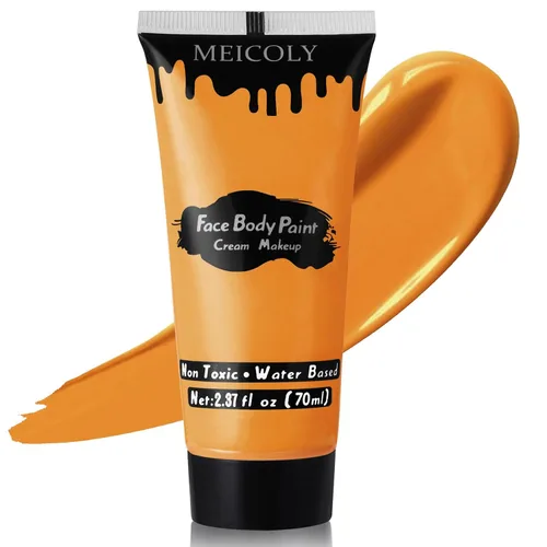 Vista 9 de MEICOLY Pintura facial y corporal en crema azul real, tubo grande de 2.37 oz a base de agua, pintura corporal completa para adultos y niños, tubo