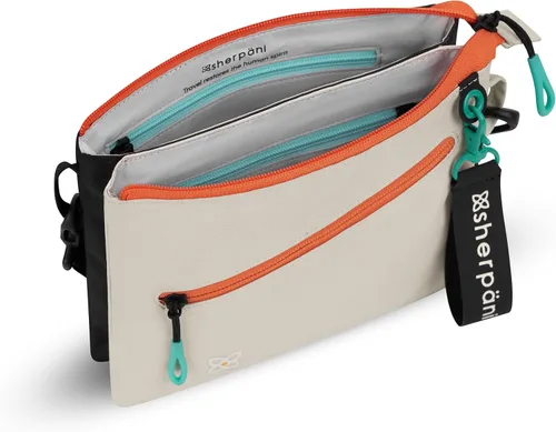 Vista 5 de Sherpani Zoom, bolso cruzado pequeño, bolso cruzado de nailon, bolso cruzado ligero, bolsa doble elegante