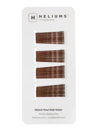 Vista 15 de Minihorquillas Heliums - Rubio Ceniza - Paquete de 40, horquillas pequeñas de 1.5 pulgadas para cabello fino y niños