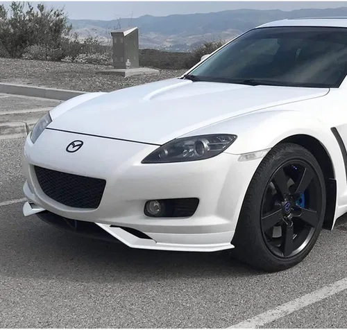 Vista 5 de Q1-TECH, borde de parachoques delantero compatible con Mazda RX-8 2004-2008, alerón de parachoques delantero, kit de divisor de cuerpo de mentón