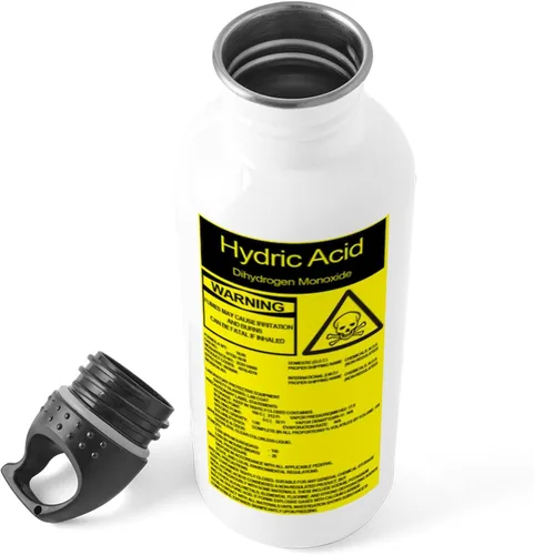 Vista 4 de CafePress Botella de agua de acero inoxidable con ácido hídrico, 1 botella de agua de acero inoxidable de 1.0L (34 oz)