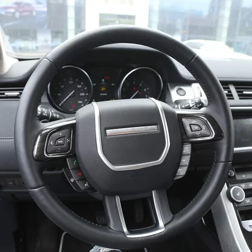 Vista 6 de Ajuste de las tiras de la decoración del volante del cromo del ABS para Land Rover Range Rover Evoque 2012-2017
