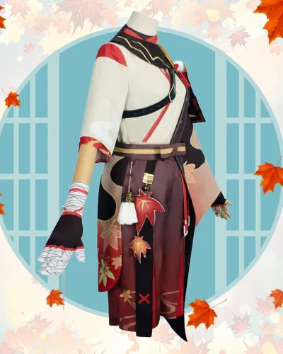 Vista 4 de DAZCOS Kaedehara Kazuha - Disfraz de cosplay para mujer para Halloween