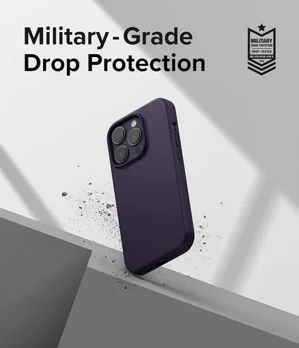 Vista 8 de Ringke Funda de silicona compatible con iPhone 14 Pro de 6.1 pulgadas, color morado oscuro