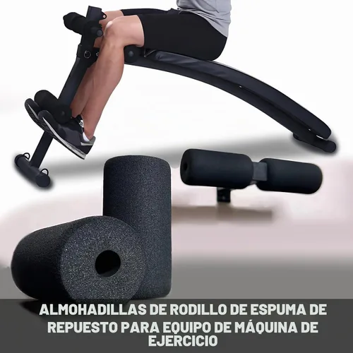 Vista 5 de Rodillo de espuma de alta densidad, almohadillas de espuma de repuesto para equipos de máquinas de ejercicio de gimnasio en casa, banco de pesas