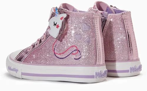 Vista 7 de Weestep Girls ToddlerLittle Kid Glitter Unicorn Bow Sneaker Shoe