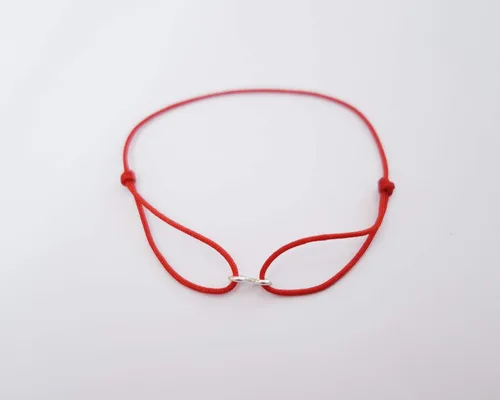 Vista 5 de Pulsera de infinito hecha a mano con relleno de oro de 14 quilates, pulsera de cuerda roja, amuleto de cábala, pulsera de protección, amistad