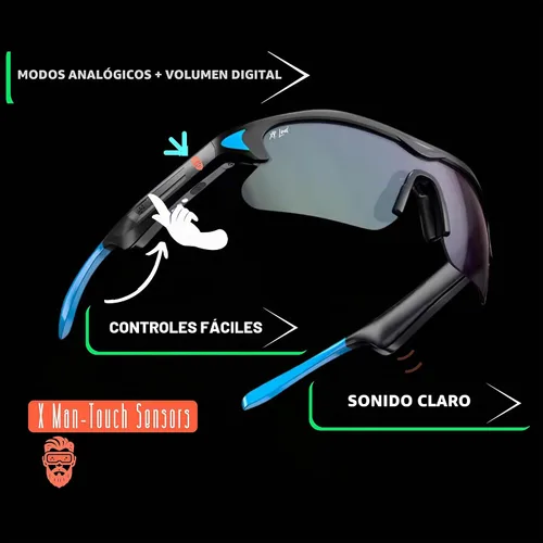 Vista 5 de XR Loud™ - Lentes inteligentes Bluetooth para ciclismo, multideporte, ChatGPT-Claude-Gem, iThinkLoud, privacidad IPX4 UV400 polarizada, anti-luz